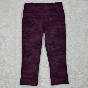 DSG Womens Performance Capri‎ Leggings Multicolor High Rise Camo Mid Calf S New